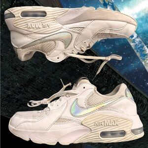 Size 8 - Nike Air Max Excee White Iridescent Neocrhome Reflective Rainbow Sz W 8